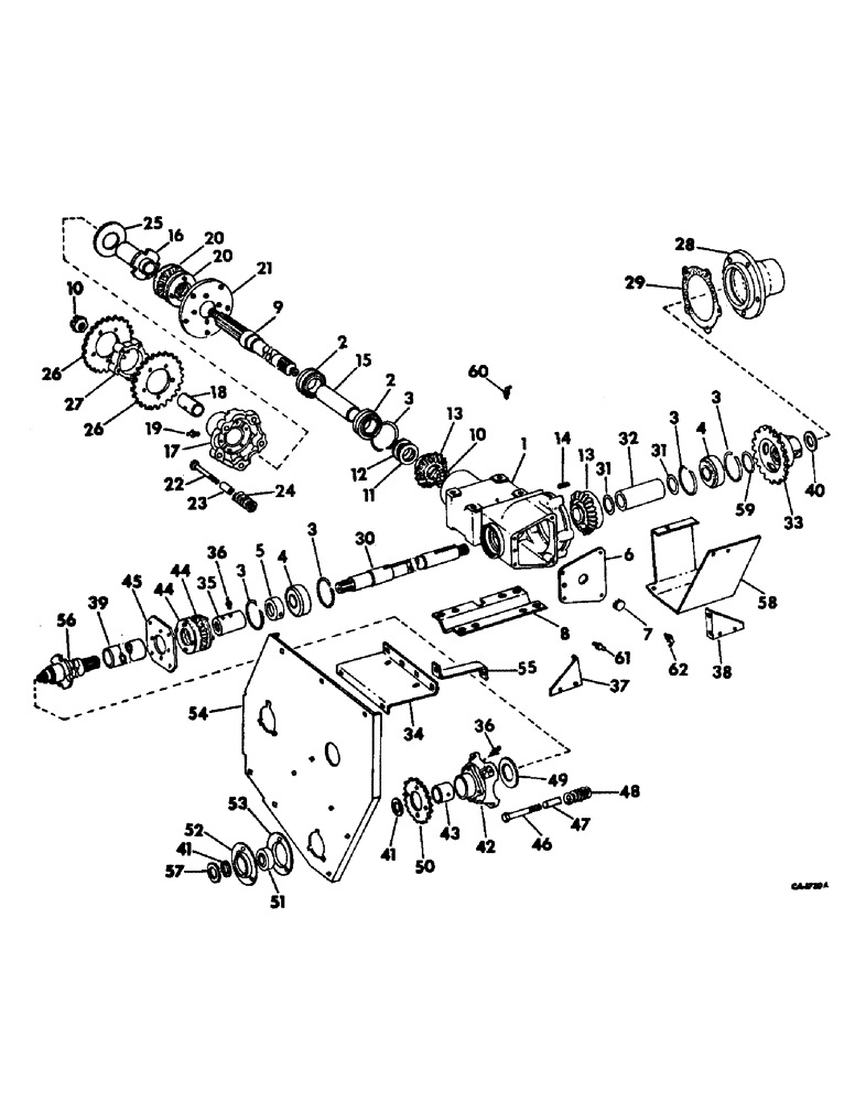 Схема запчастей Case IH 762 - (Q-14) - MAIN DRIVE, SERIAL NO. 510 AND ABOVE (58) - ATTACHMENTS/HEADERS