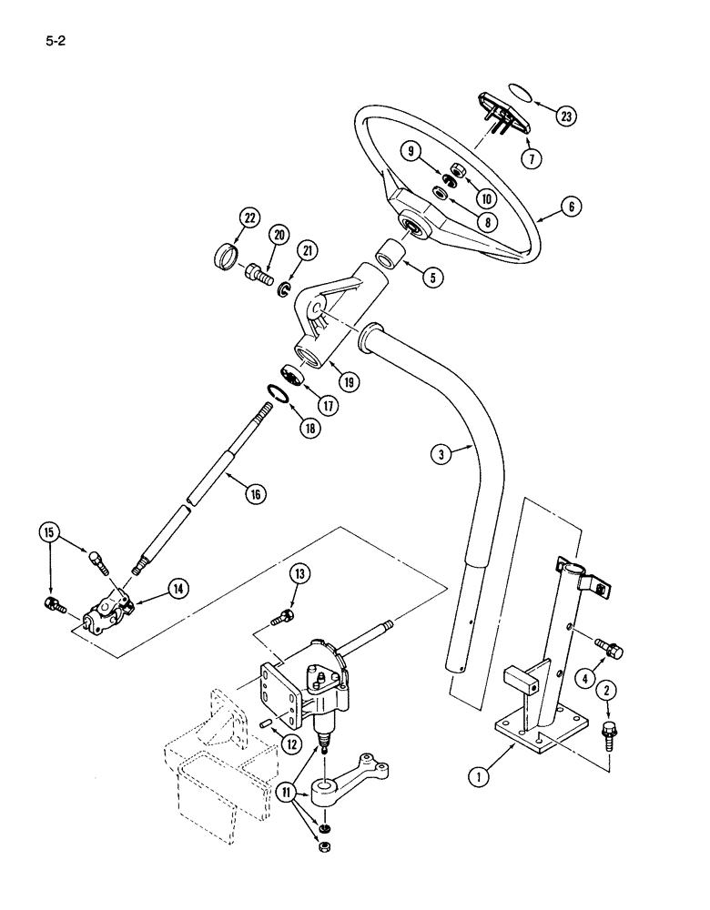 Схема запчастей Case IH 265 - (5-02) - STEERING GEAR AND COLUMN, MANUAL STEERING (05) - STEERING