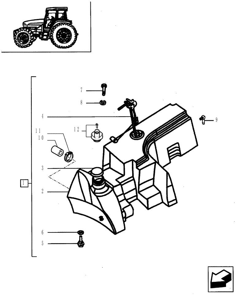 Схема запчастей Case IH JX85 - (1.14.0) - FUEL TANK (02) - ENGINE EQUIPMENT