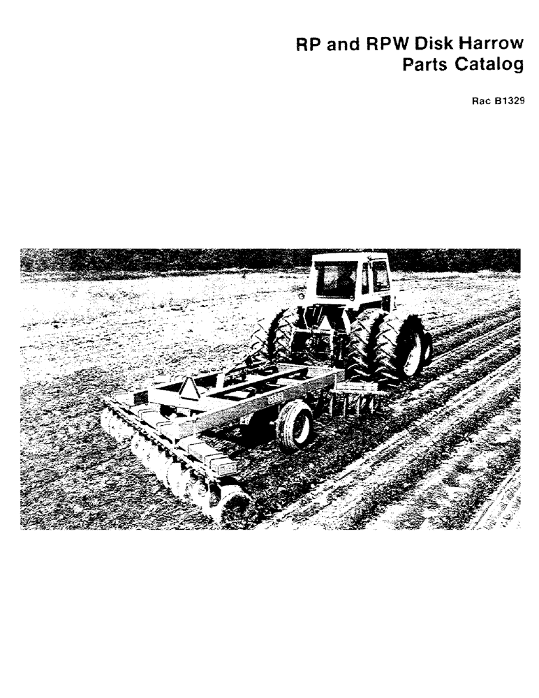 Схема запчастей Case IH RP - (001) - RP AND RPW DISK HARROW PARTS CATALOG 