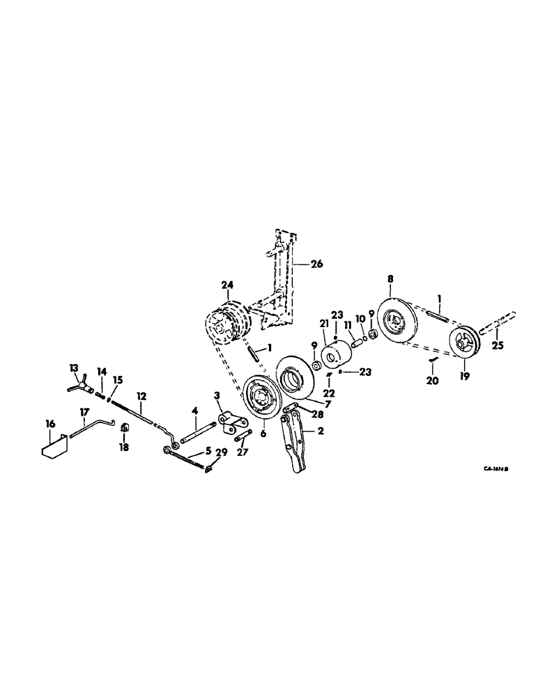 Схема запчастей Case IH 715 - (24-04) - CLEANING FAN, VARIABLE FAN DRIVE, SERIAL NO. 5328 AND BELOW (15) - CLEANING