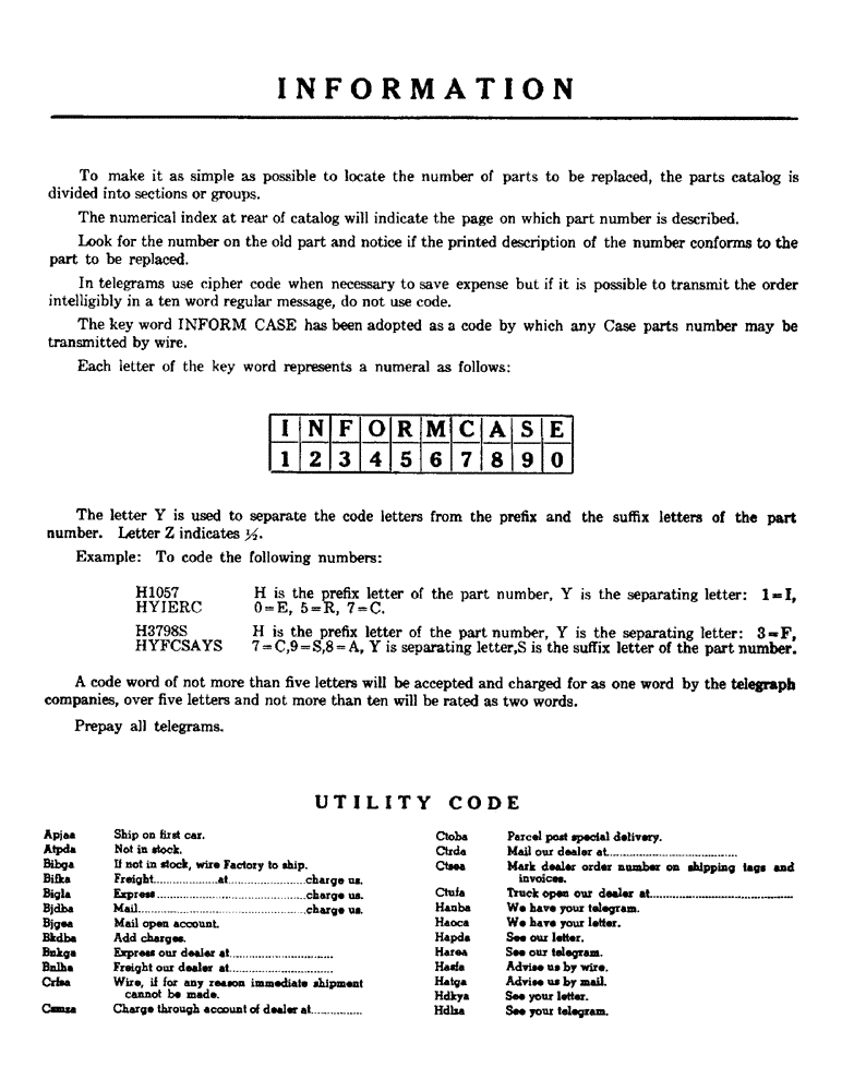 Схема запчастей Case IH 500B-SERIES - (005) - INFORMATION (00) - PICTORIAL INDEX
