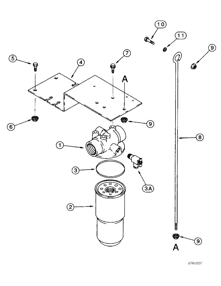 Схема запчастей Case IH 2188 - (8-06) - HYDRAULIC RETURN FILTER AND MOUNTING (07) - HYDRAULICS