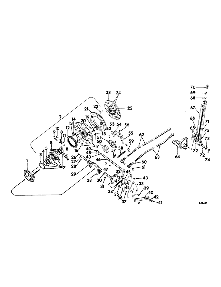 Схема запчастей Case IH 330 - (119) - CLUTCH, OVER-CENTER CLUTCH CONTROLS AND CONNECTIONS, INTERNATIONAL 340 SERIES GROVE TRACTORS (03.1) - CLUTCH