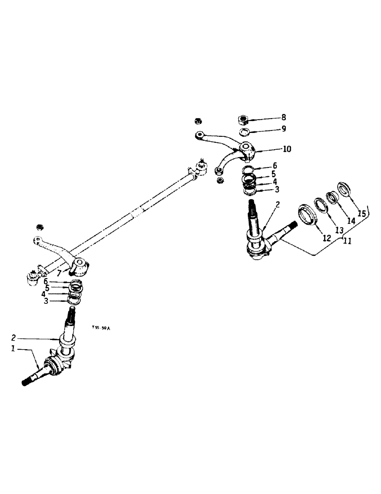 Схема запчастей Case IH 384 - (14-05) - SUSPENSION, STEERING KNUCKLES, POWER STEERING Suspension