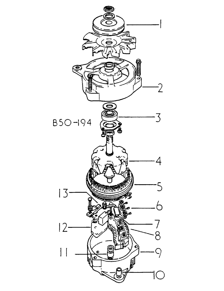 Схема запчастей Case IH 785 - (08-059) - ALTERNATOR, AC DELCO (06) - ELECTRICAL