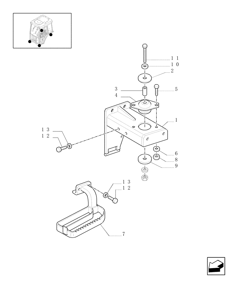 Схема запчастей Case IH JX1070C - (1.87.0[01]) - CAB SUPPORTS (08) - SHEET METAL