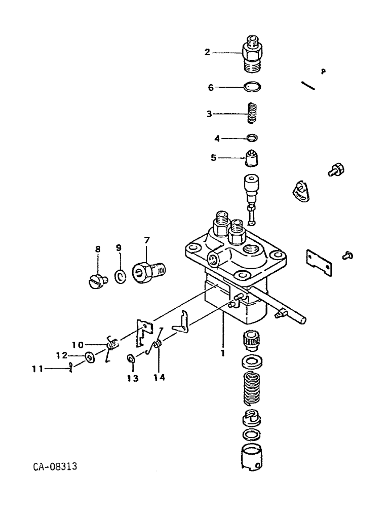 Схема запчастей Case IH 244 - (12-23) - POWER, FUEL INJECTION PUMP Power