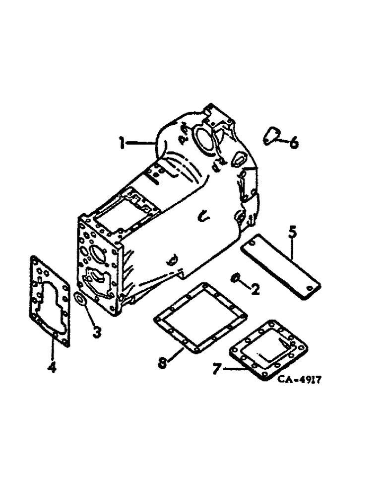 Схема запчастей Case IH 786 - (07-01) - DRIVE TRAIN, CLUTCH HOUSING (04) - Drive Train