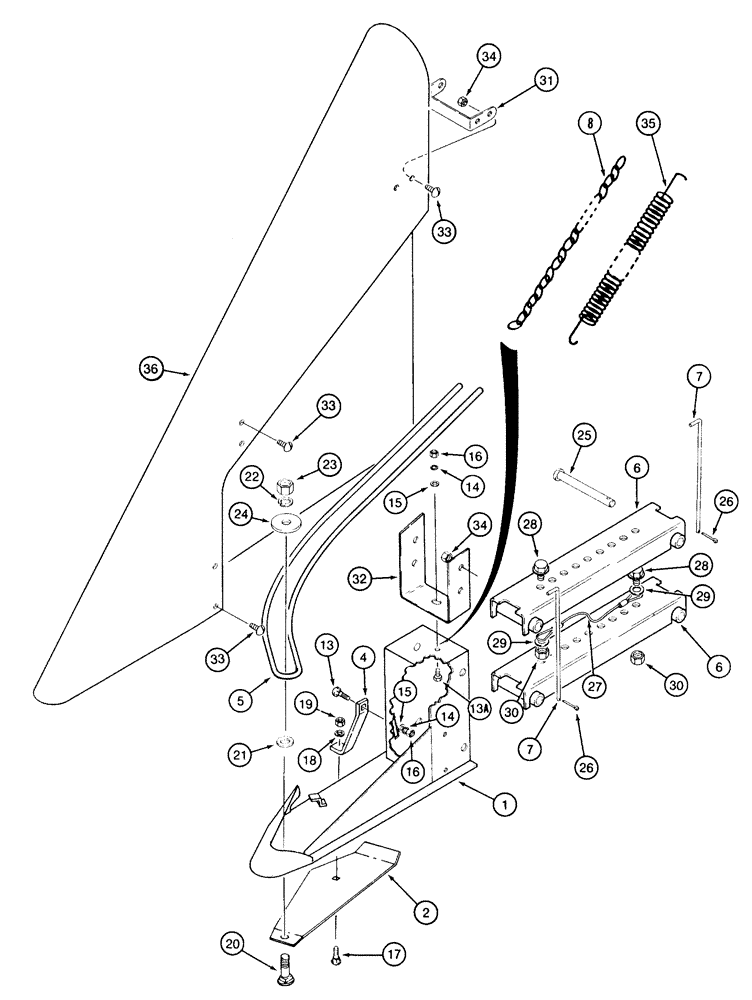 Схема запчастей Case IH 2155 - (9A-60) - PLANT LIFTER, LEFT-HAND (13) - PICKING SYSTEM