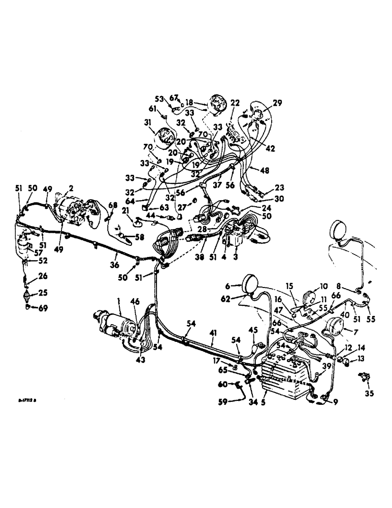 Схема запчастей Case IH 2544 - (G-17) - ELECTRICAL SYSTEM, STARTING AND LIGHTING, INTERNATIONAL CARBURETED ENGINE TRACTORS (06) - ELECTRICAL SYSTEMS