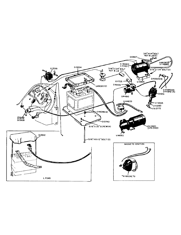 Схема запчастей Case IH 300-SERIES - (066) - ELECTRICAL SYSTEM - 6 VOLT, BATTERY, GENERATOR, STARTING MOTOR, IGNITION AND MAGNETO IGNITION (04) - ELECTRICAL SYSTEMS