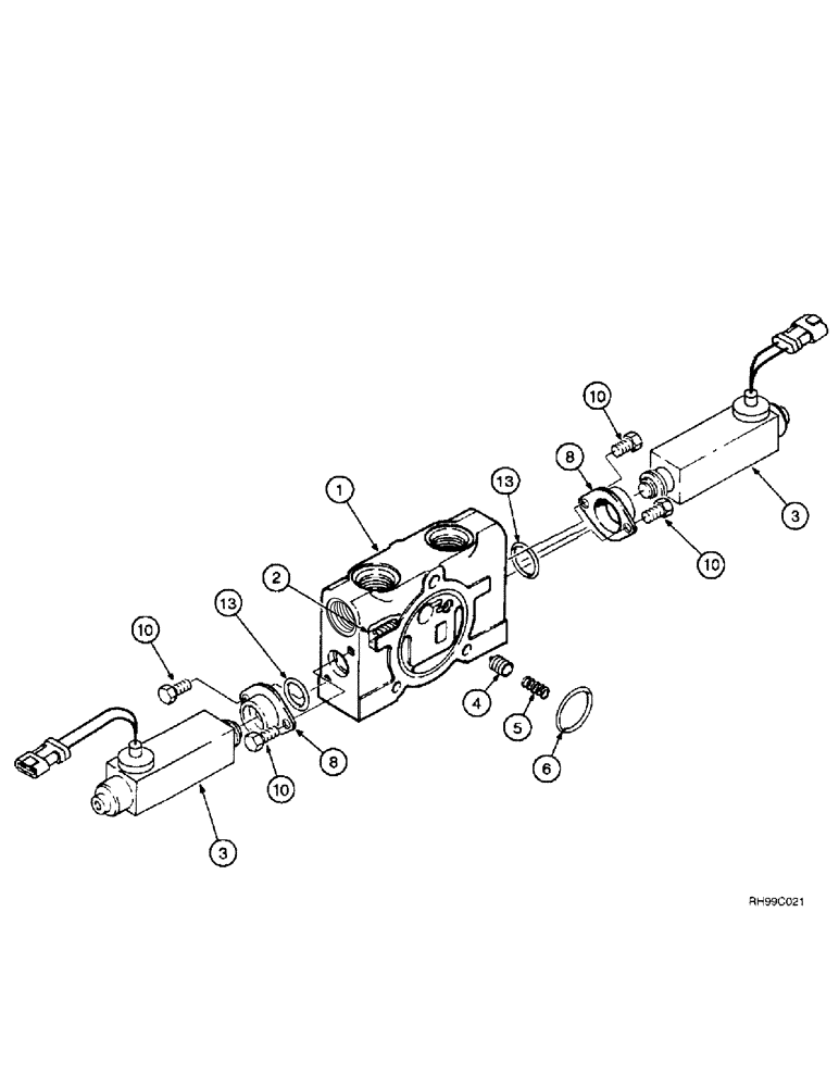 Схема запчастей Case IH L550 - (8-073A) - VALVE SECTION - AUXILIARY (08) - HYDRAULICS