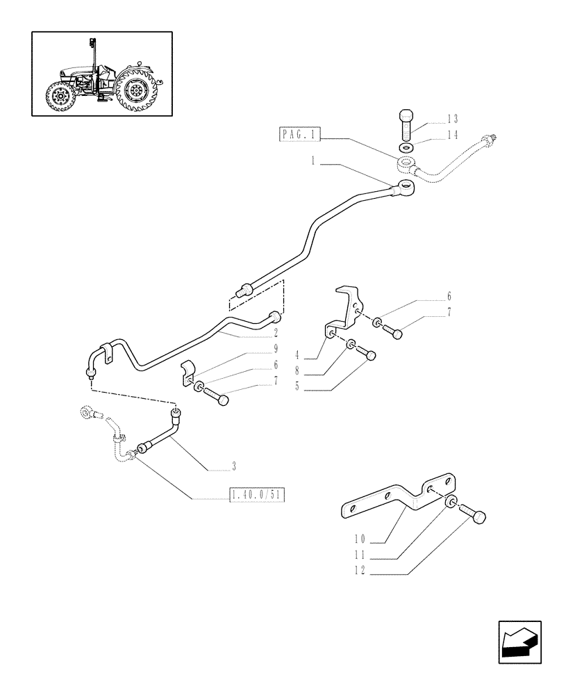 Схема запчастей Case IH JX1075C - (1.32.6/02[02]) - (VAR.838-839) FRONT PTO LIFT - PIPES (03) - TRANSMISSION