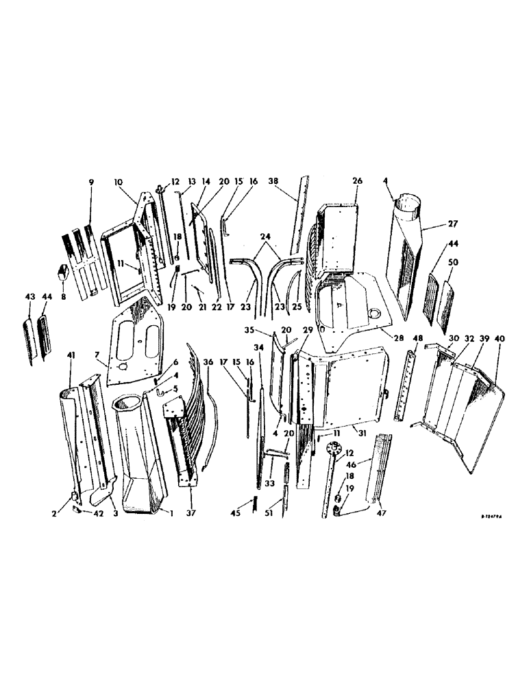 Схема запчастей Case IH 420 - (019) - LOWER DRUM HOUSING (60) - PRODUCT FEEDING