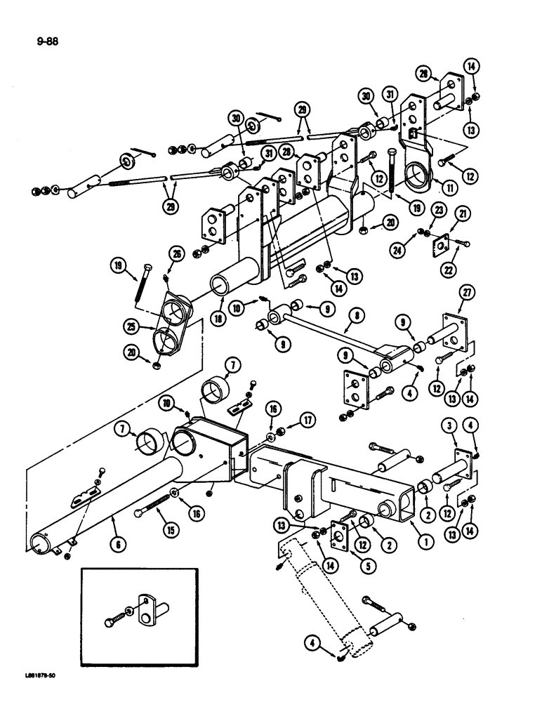 Схема запчастей Case IH 1844 - (9-088) - DRUM LIFT ARM, 1844 COTTON PICKER (13) - PICKING SYSTEM