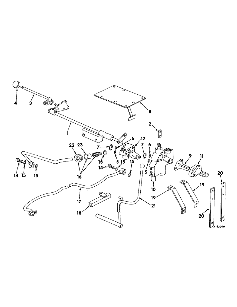 Схема запчастей Case IH B414 - (123) - HYDRAULIC SYSTEM, AUXILIARY VALVE CONNECTIONS, CONTROL LEVERS & TOOL BOX SUPPORTS (07) - HYDRAULIC SYSTEM