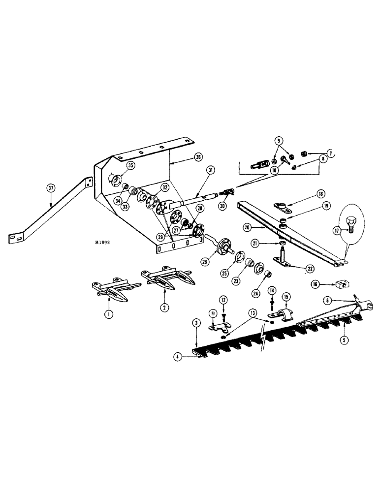 Схема запчастей Case IH 950 - (56) - SICKLE AND SICKLE DRIVE (CONTD) 