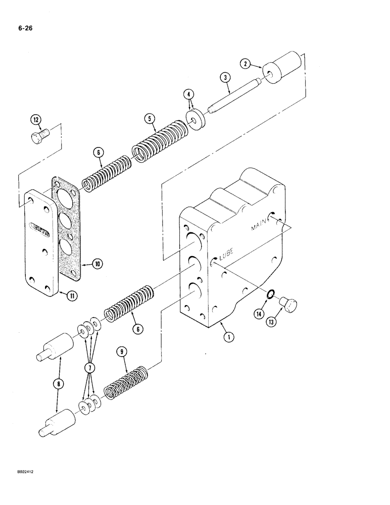 Схема запчастей Case IH 9230 - (6-026) - TRANSMISSION ASSEMBLY, REGULATOR VALVE (CONTD) (06) - POWER TRAIN