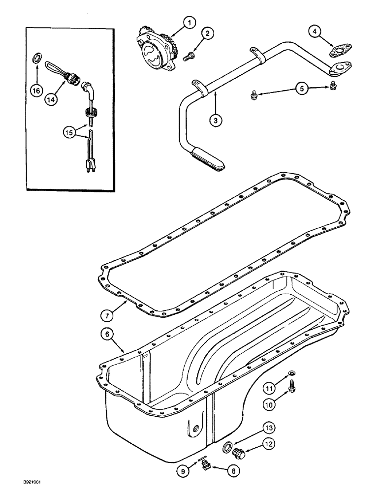 Схема запчастей Case IH 2022 - (2-44) - OIL PUMP AND OIL PAN, 6TA-590 ENGINE (01) - ENGINE