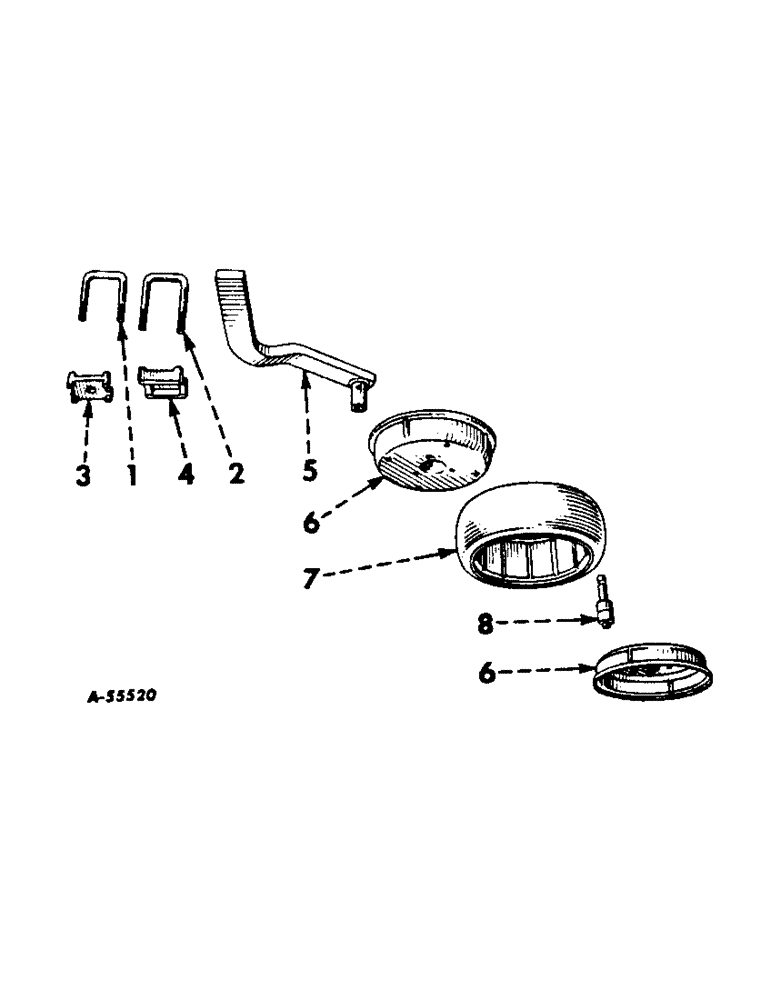 Схема запчастей Case IH 153 - (AP-26) - GAUGE WHEEL, FOR UNITS A THRU V, X, Y AND Z 