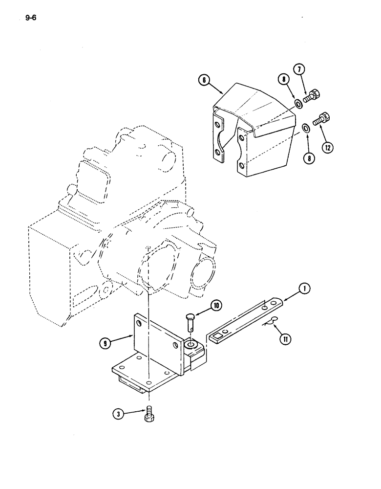 Схема запчастей Case IH 255 - (9-06) - DRAWBAR AND PTO SHIELD (09) - CHASSIS/ATTACHMENTS