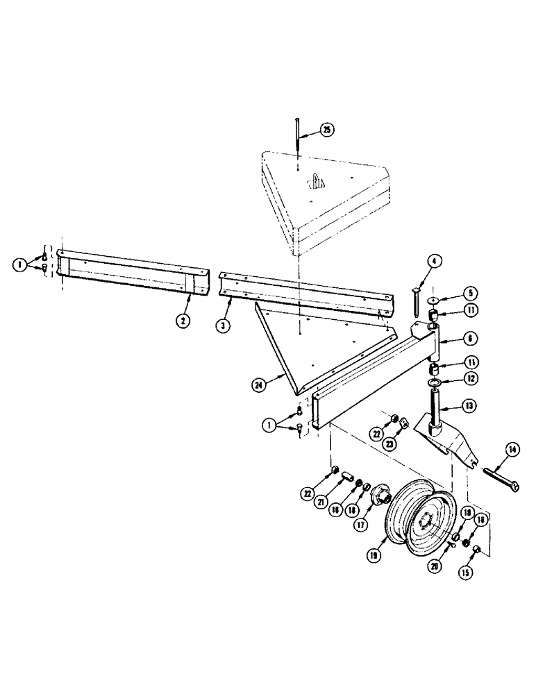 Схема запчастей Case IH 675 - (08) - TAIL WHEEL AND FRAME 