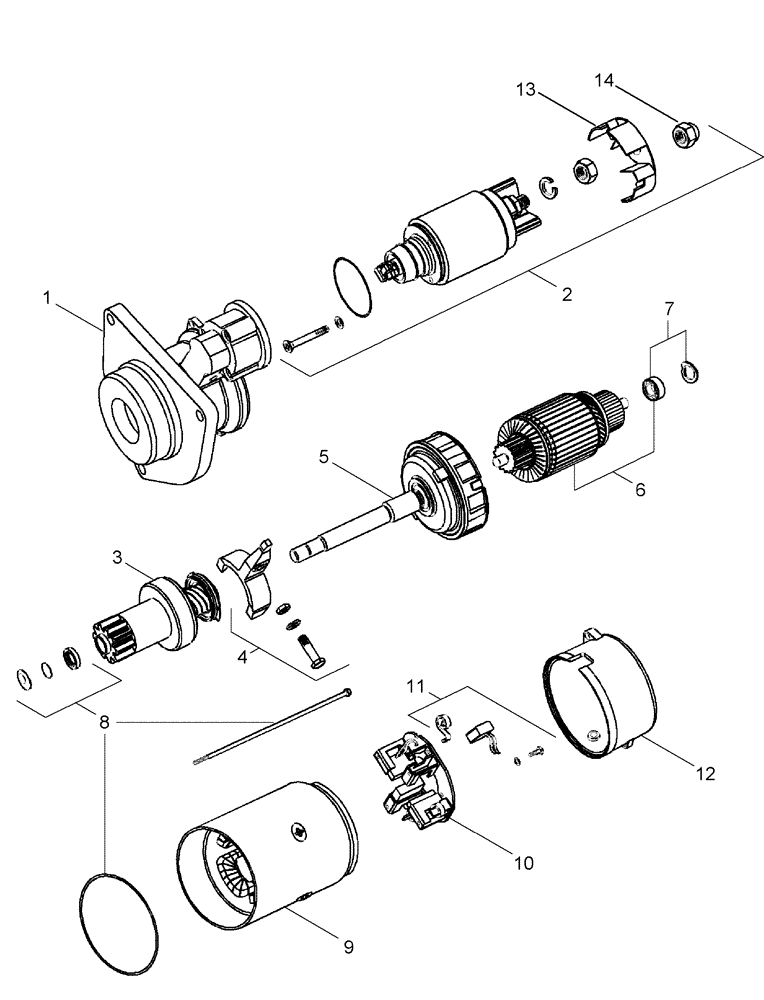 Схема запчастей Case IH 420 - (04-19) - STARTER ASSY - ISKRA (06) - ELECTRICAL SYSTEMS