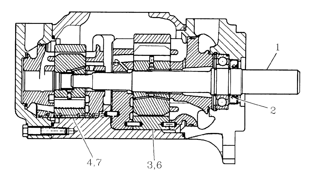 Схема запчастей Case IH 7700 - (B04[05]) - HYDRAULIC PUMP,  DENISON Hydraulic Components & Circuits