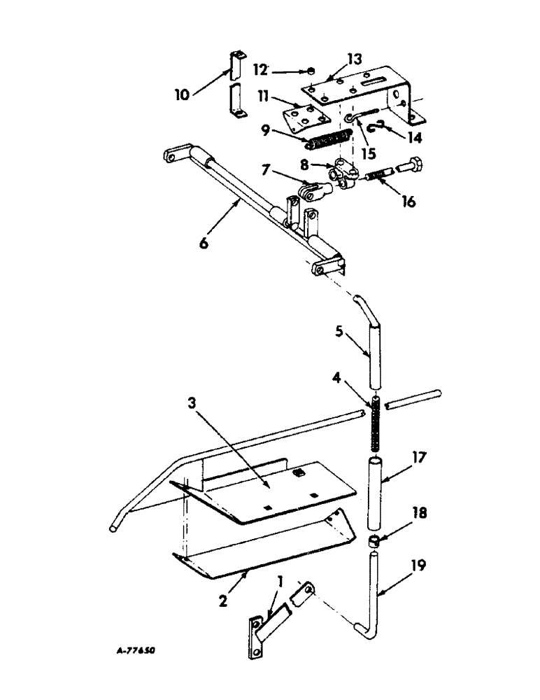 Схема запчастей Case IH 420 - (205) - HYDRAULIC DRUM CONTROL ATTACHMENT, CONTROL VALVE ACTUATING PARTS (35) - HYDRAULIC SYSTEMS