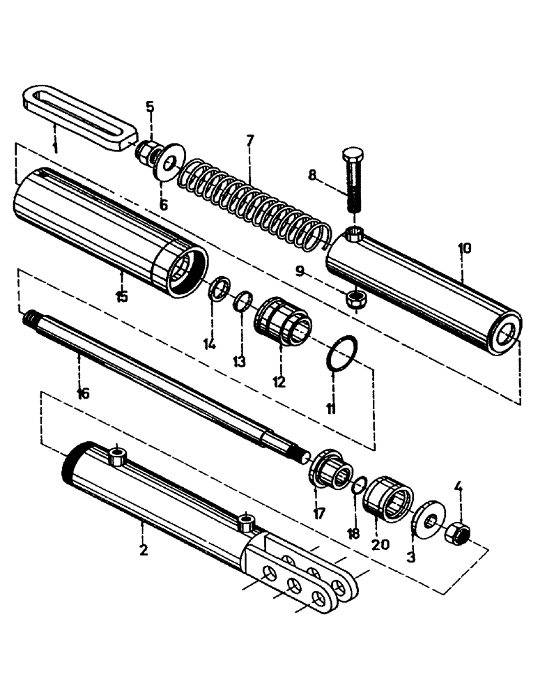 Схема запчастей Case IH 7700 - (B02-02) - HYDRAULIC CYLINDER, CROP DIVIDER LIFT ARMS Hydraulic Components & Circuits