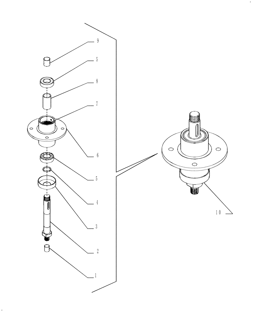 Схема запчастей Case IH 717675016 - (048) - SPINDLE ASSEMBLY 