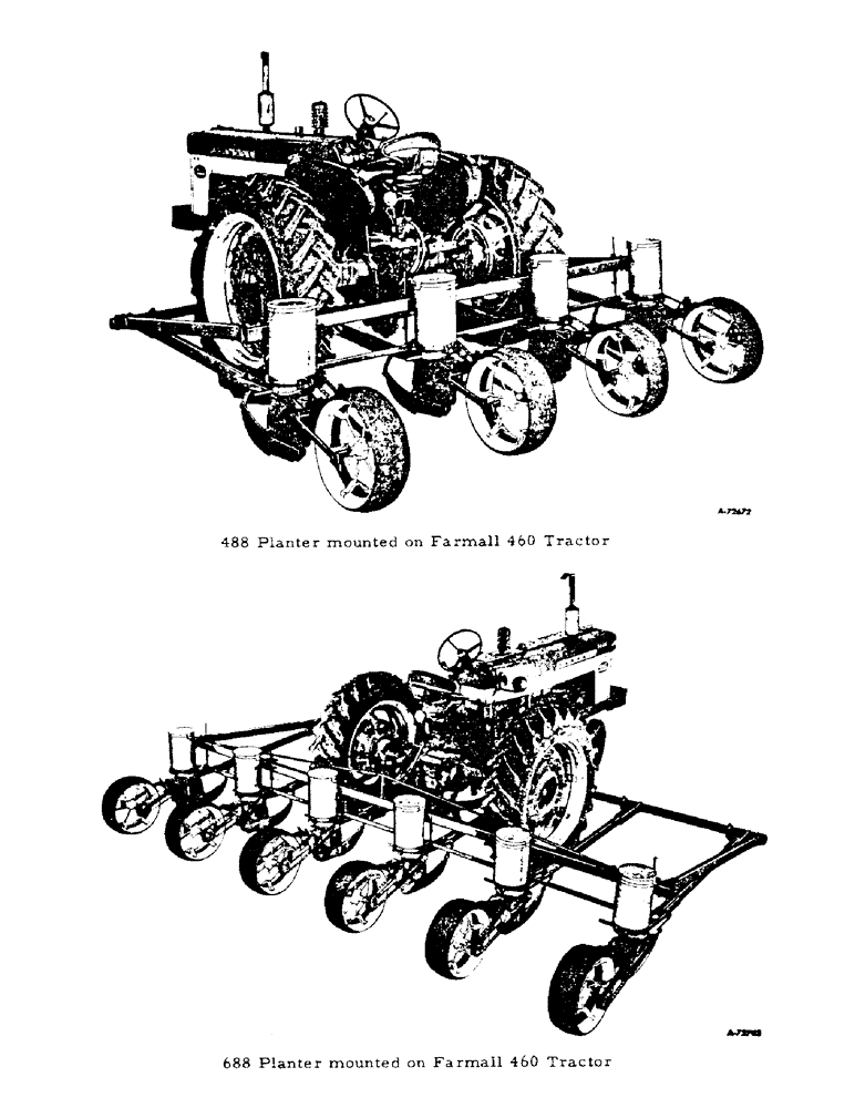 Схема запчастей Case IH 488 - (F-01) - 488 & 688 PLANTER MODEL VIEWS 
