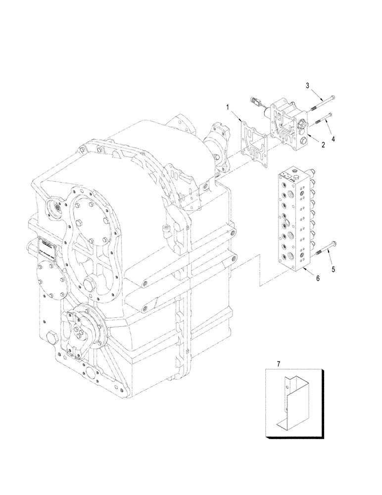 Схема запчастей Case IH STEIGER 335 - (06-42) - POWER SHIFT TRANSMISSION - VALVE AND PUMP MOUNTING (06) - POWER TRAIN