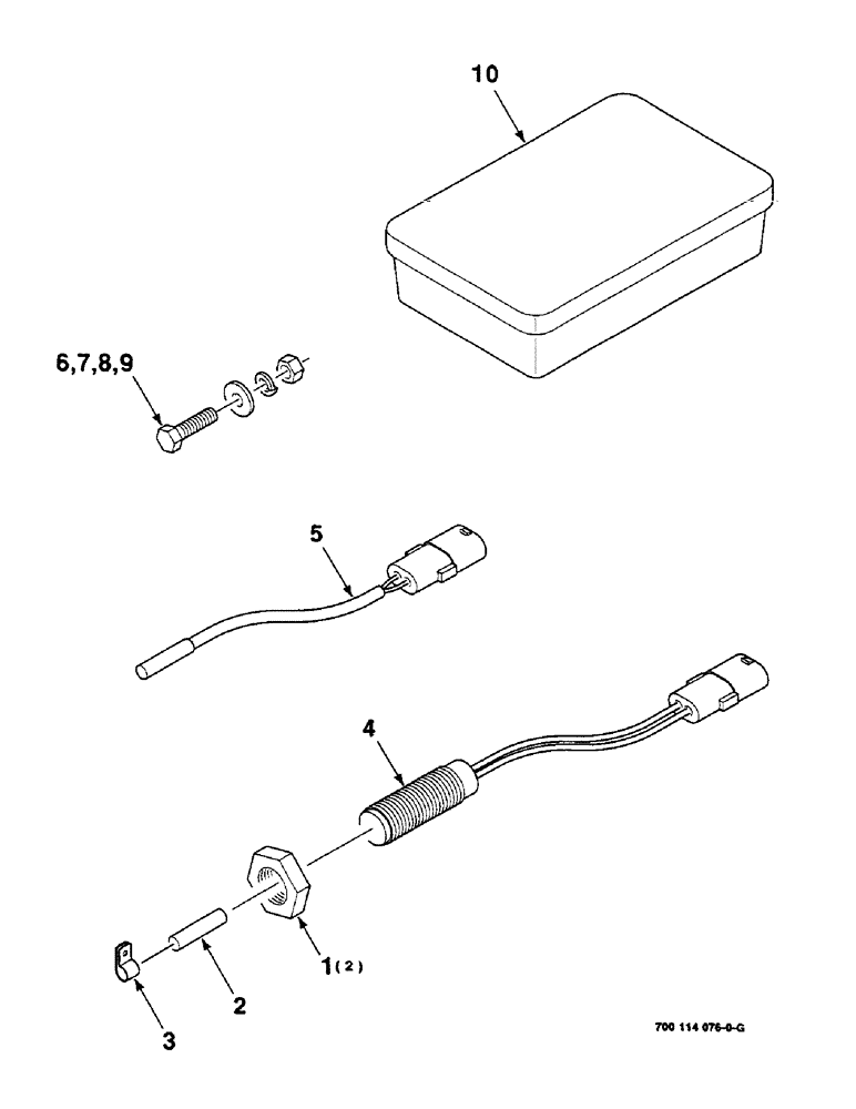 Схема запчастей Case IH 8585 - (9-14) - ELECTRICAL KIT, 700114076 BOX OF SERVICE PARTS Decals & Attachments