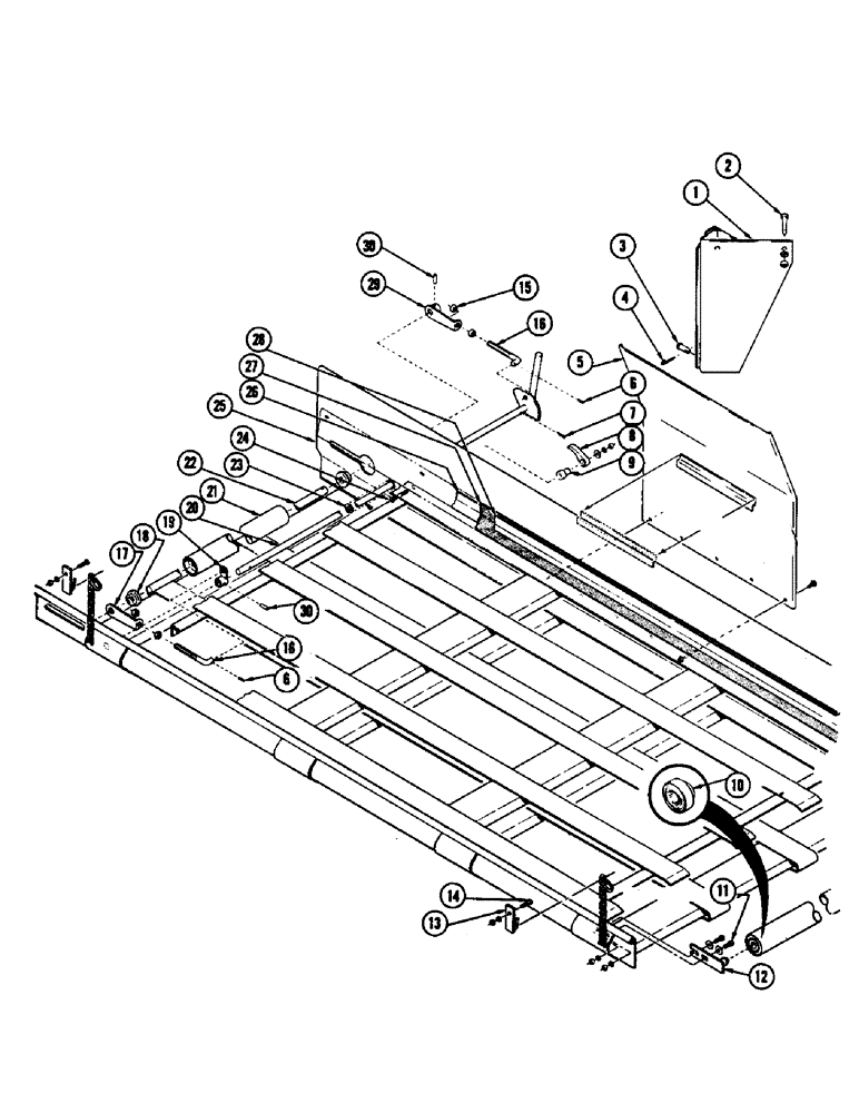 Схема запчастей Case IH 1255 - (135A) - DOUBLE WINDROW ATTACHMENT 14 FT. CONVEYOR (58) - ATTACHMENTS/HEADERS