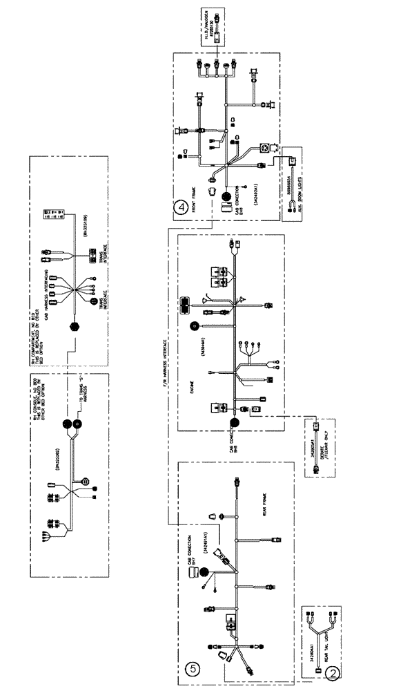 Схема запчастей Case IH FLX4010 - (08-002) - FRAME ELECTRICAL GROUP (06) - ELECTRICAL