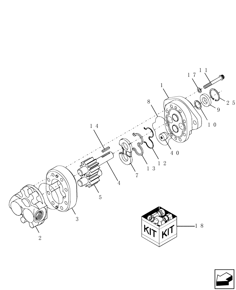 Схема запчастей Case IH WDX1701 - (117[1]) - HYDRAULIC REEL DRIVE PUMP, 1.2 A (35) - HYDRAULIC SYSTEMS