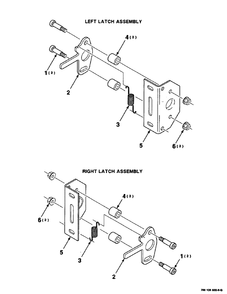 Схема запчастей Case IH RS551 - (7-26) - SHIELD LATCH ASSEMBLIES, LEFT AND RIGHT (12) - MAIN FRAME