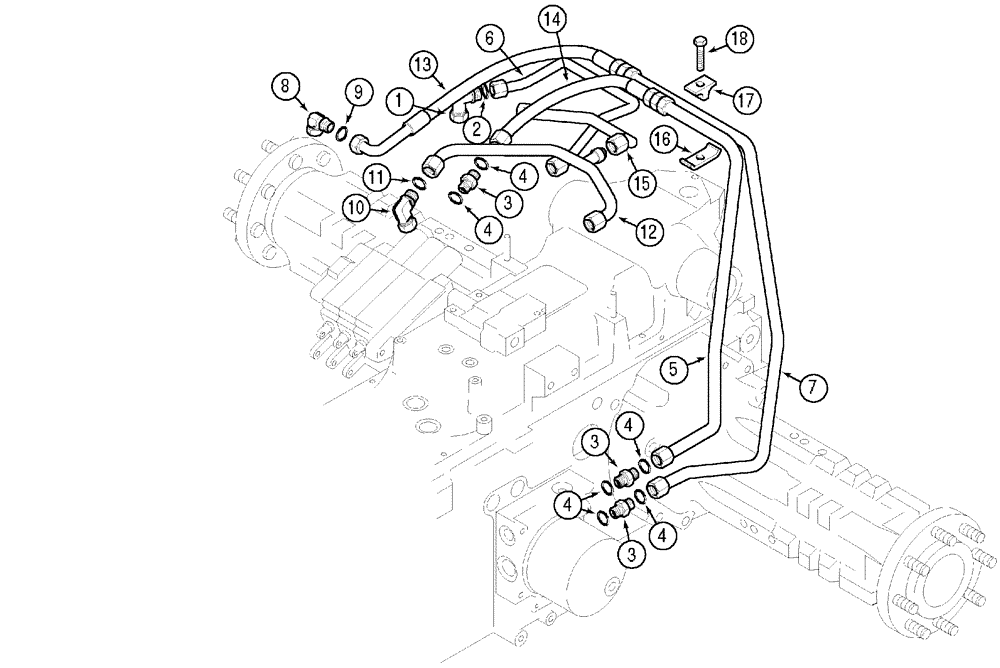 Схема запчастей Case IH C70 - (08-12) - HYDRAULIC CIRCUIT (08) - HYDRAULICS