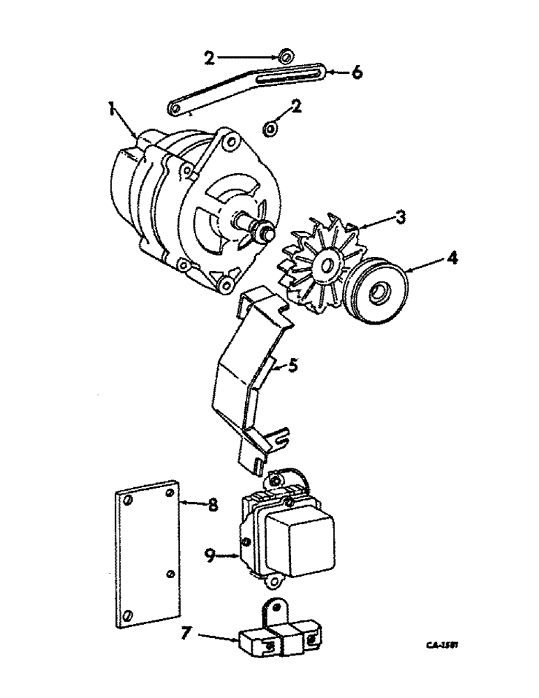 Схема запчастей Case IH 21456 - (08-02) - ELECTRICAL, ALTERNATOR GENERATOR AND CONNECTIONS (06) - ELECTRICAL