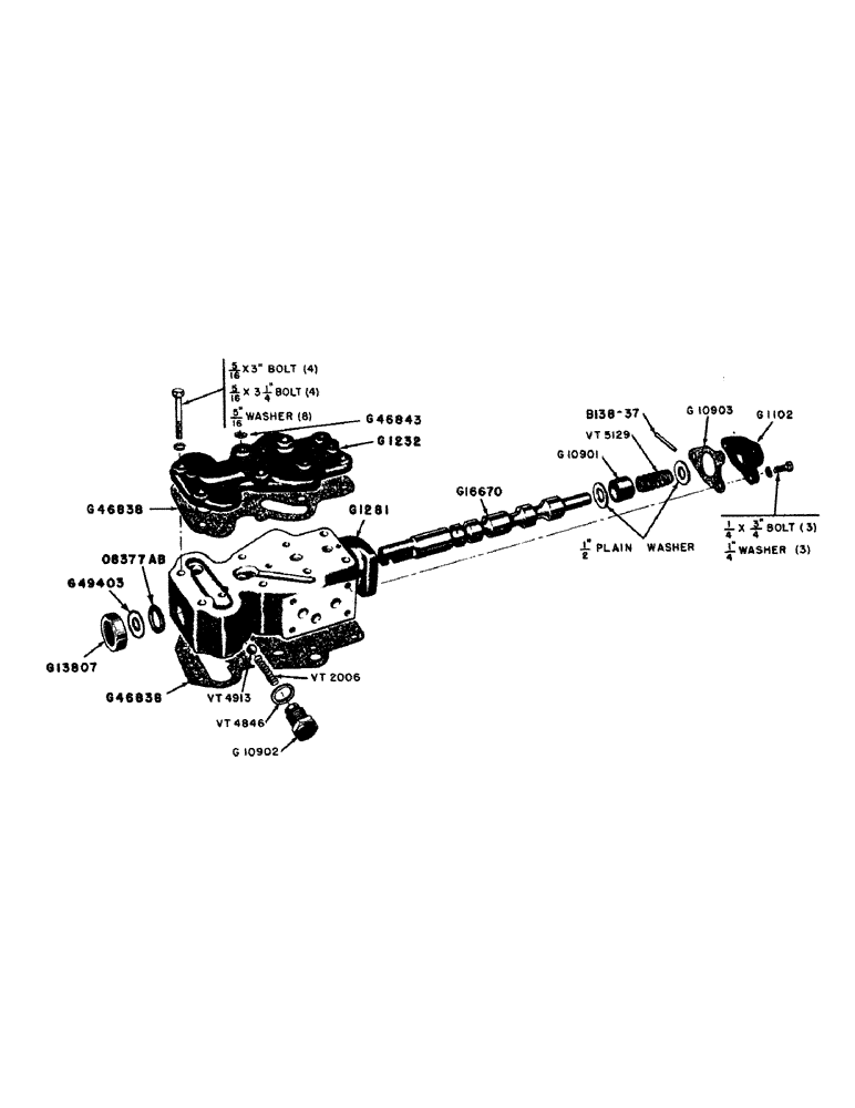 Схема запчастей Case IH 600B-SERIES - (114) - PARTS FOR G14140 CONTROL VALVE, 610B AND 611B TRACTORS (06) - POWER TRAIN