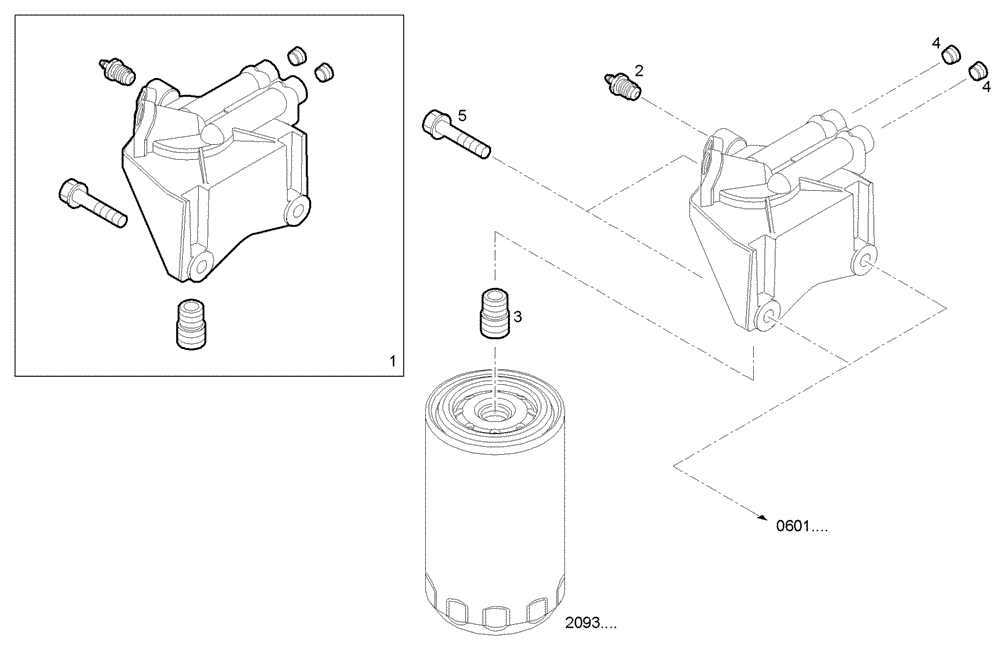 Схема запчастей Case IH F3AE0684D B003 - (2004.008) - FUEL FILTER SUPPORT 