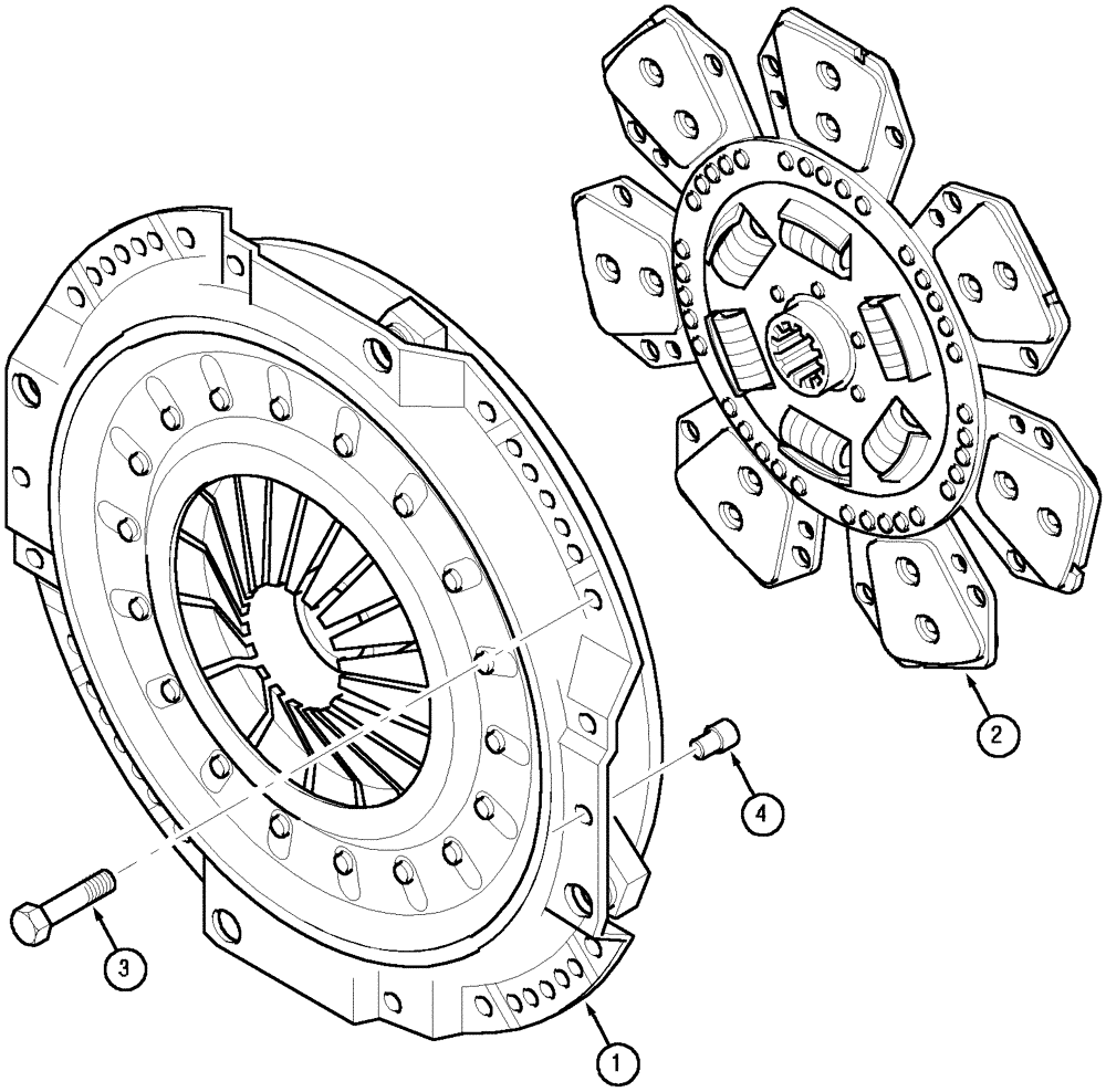 Схема запчастей Case IH C70 - (06-01) - CLUTCH (06) - POWER TRAIN