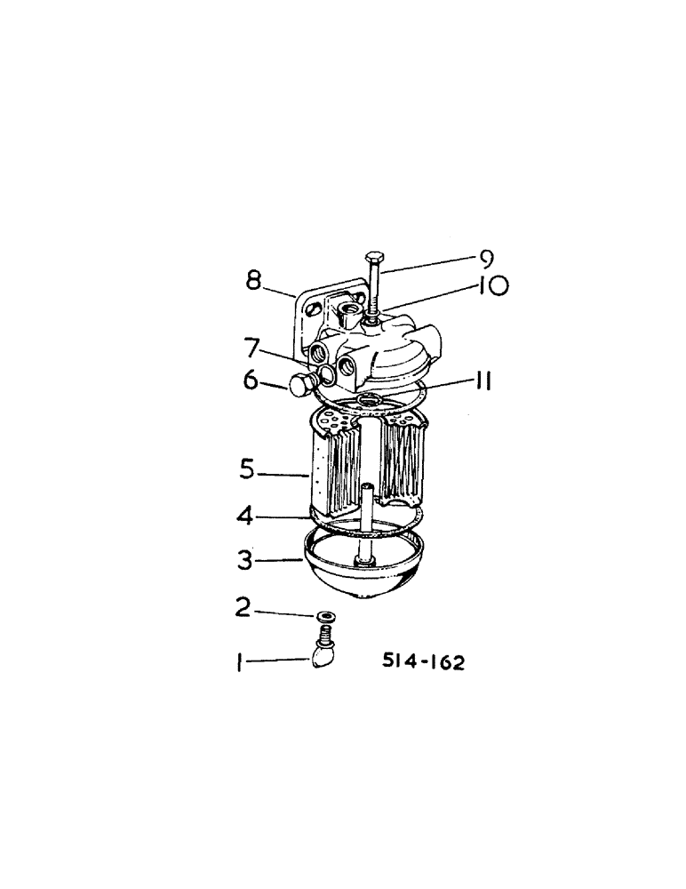 Схема запчастей Case IH 354 - (1-17[A]) - DIESEL ENGINE, FUEL FILTER ASSEMBLY (01) - ENGINE