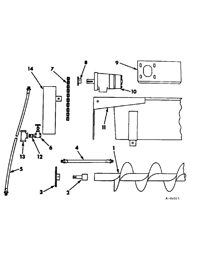 Схема запчастей Case IH 105 - (A-22) - HYDRAULIC AUGER FEEDER 