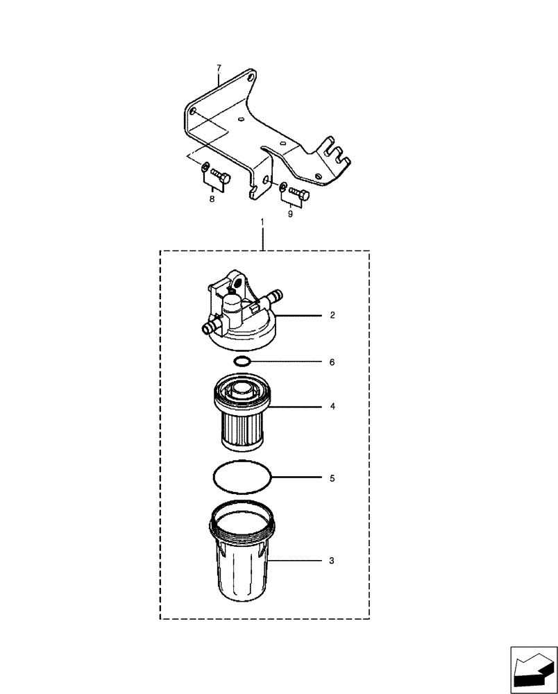 Схема запчастей Case IH FARMALL 35B - (10.206.01) - FUEL FILTER (10) - ENGINE