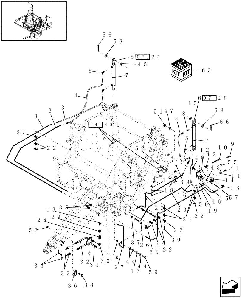 Схема запчастей Case IH RBX452 - (07.15) - HYDRAULICS, EUROPE & R.O.W. (07) - HYDRAULIC SYSTEM