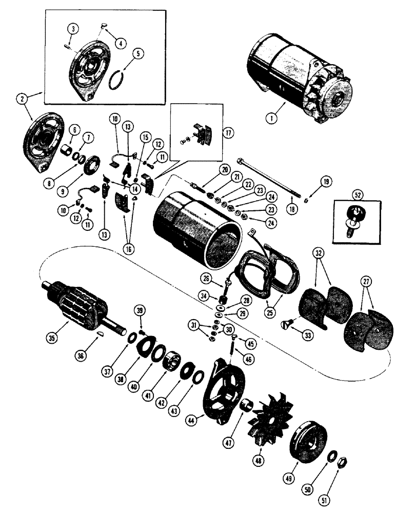 Схема запчастей Case IH 1150 - (156) - D27034 GENERATOR, 188 DIESEL ENGINE (55) - ELECTRICAL SYSTEMS