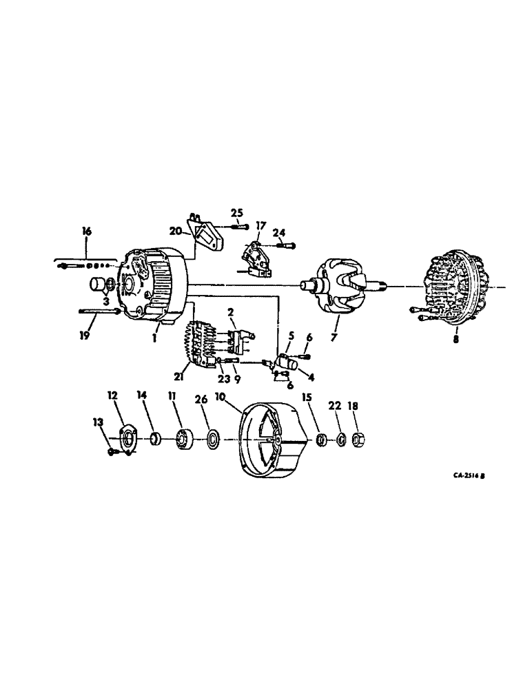 Схема запчастей Case IH 574 - (08-05) - ELECTRICAL, ALTERNATOR-GENERATOR, DELCO REMY (06) - ELECTRICAL